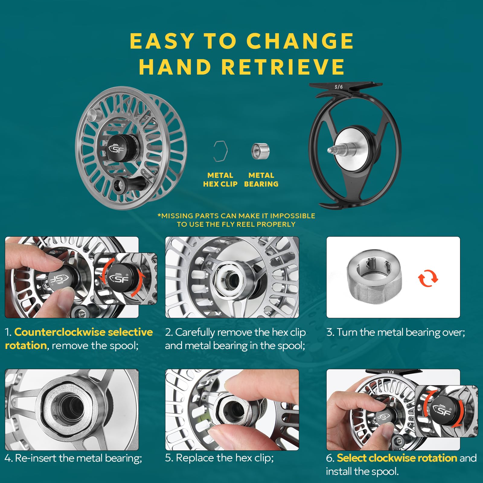 SF SF-003 Pro reel designed for 3/4wt trout setups.