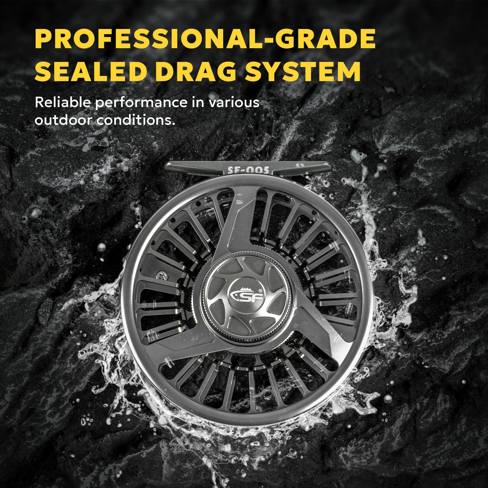 SF005 reel CNC machining delivers precise weight distribution and smooth operation.