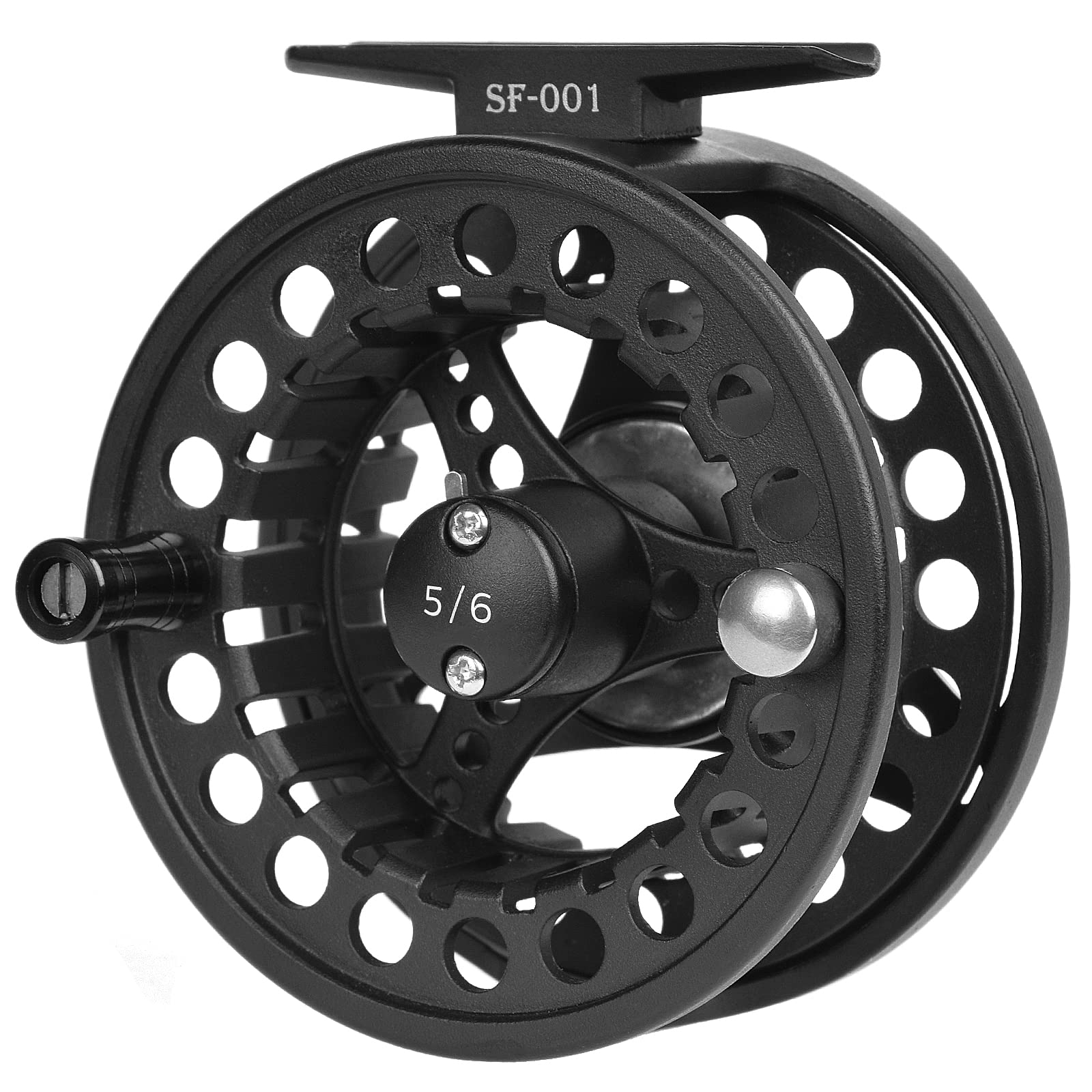 SF Large Arbor Fly Reel Matt Black 5/6wt — side view