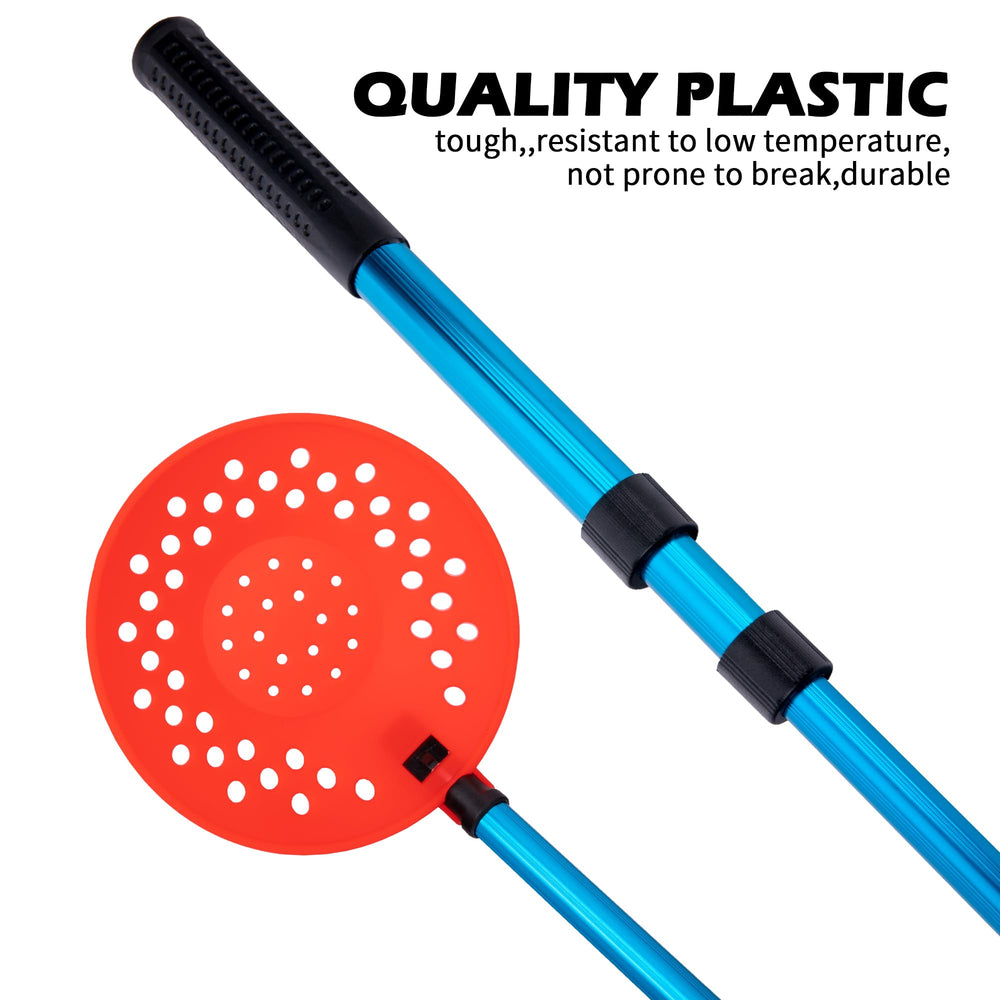 Ice scoop blue with aluminum alloy pole for durability