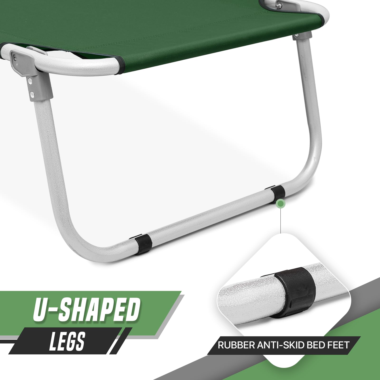 SFIHOME cot with black dust cover stays clean between trips.