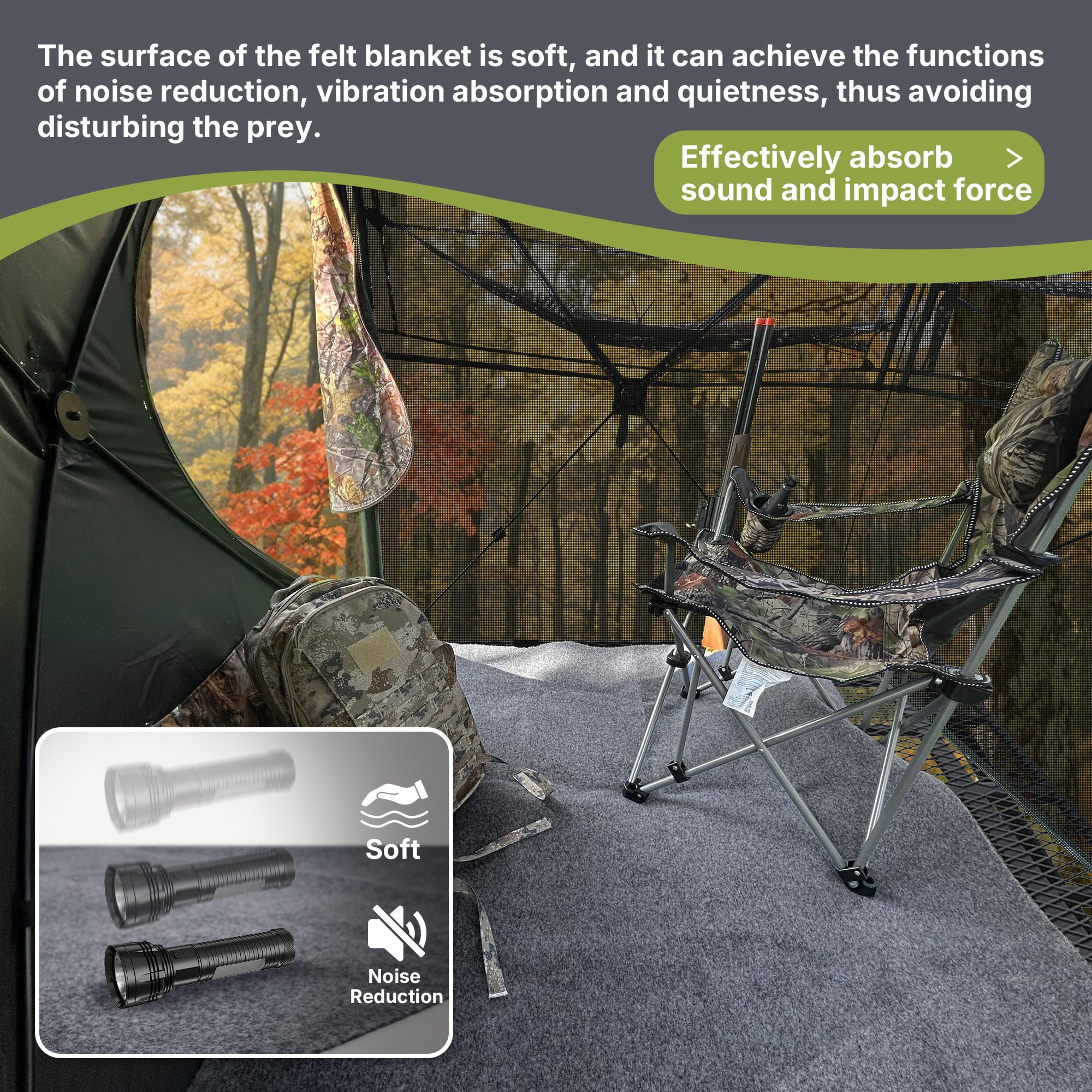 SFNSM non-slip floor mat helps secure footing on wet terrain.