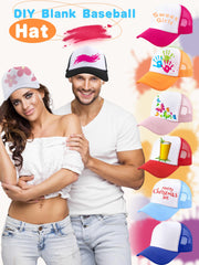 Adjustable plastic snap closure on plain trucker cap