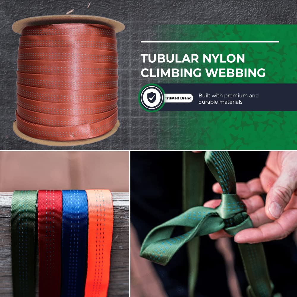 SGT KNOTS Bluewater tubular nylon webbing rolled to show versatile length options.