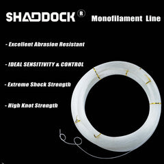 Shaddock Fishing line spool emphasizes high tensile strength for tough bites
