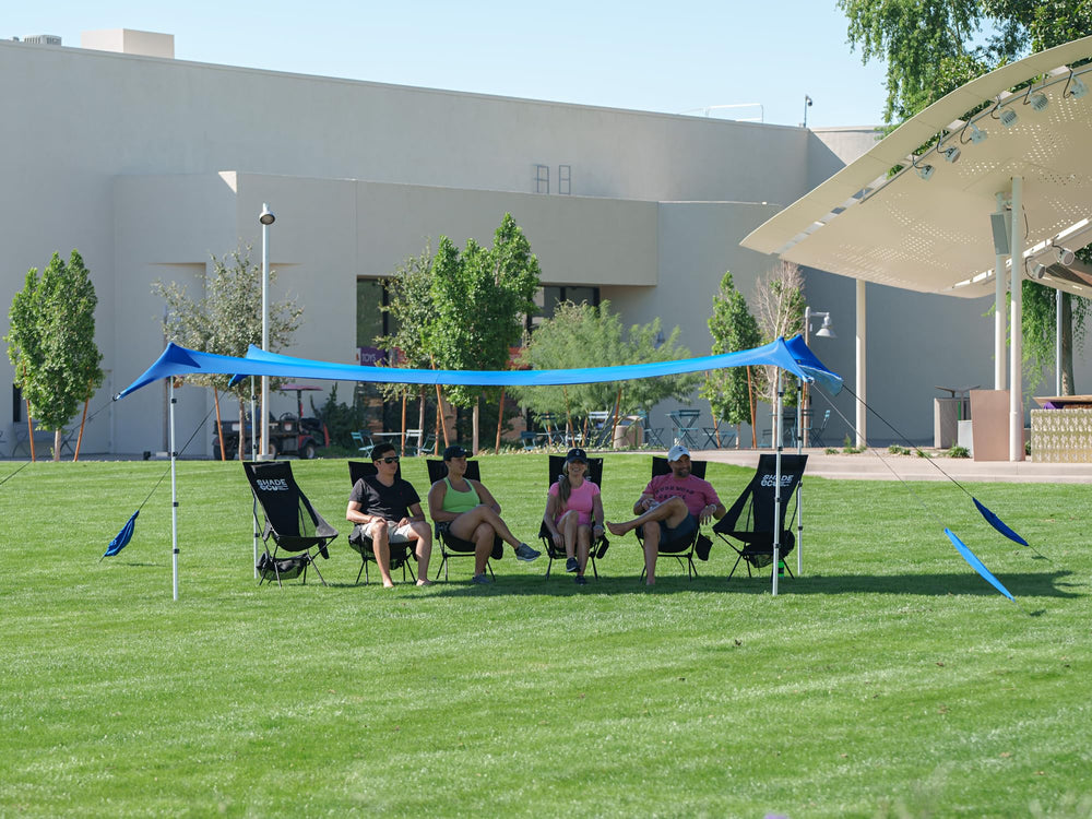 SHADE ECO Nomad XL easy setup highlights quick shelter for gatherings.