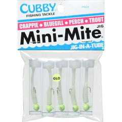 Shadow Mini-Mite Glow Jig-in-a-Tube Clear - versatile multispecies fishing bait