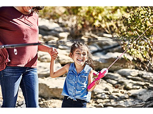Shakespeare Barbie purse fishing kit thumb button extension supports smooth casting for small hands