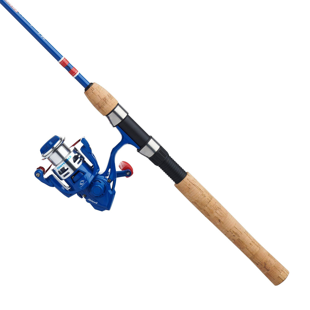 Shakespeare Contender cork full-grip handle provides secure control on long angling sessions.