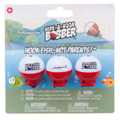Shakespeare Hide-A-Hook Bobber 3-pack ready for easy family fishing.