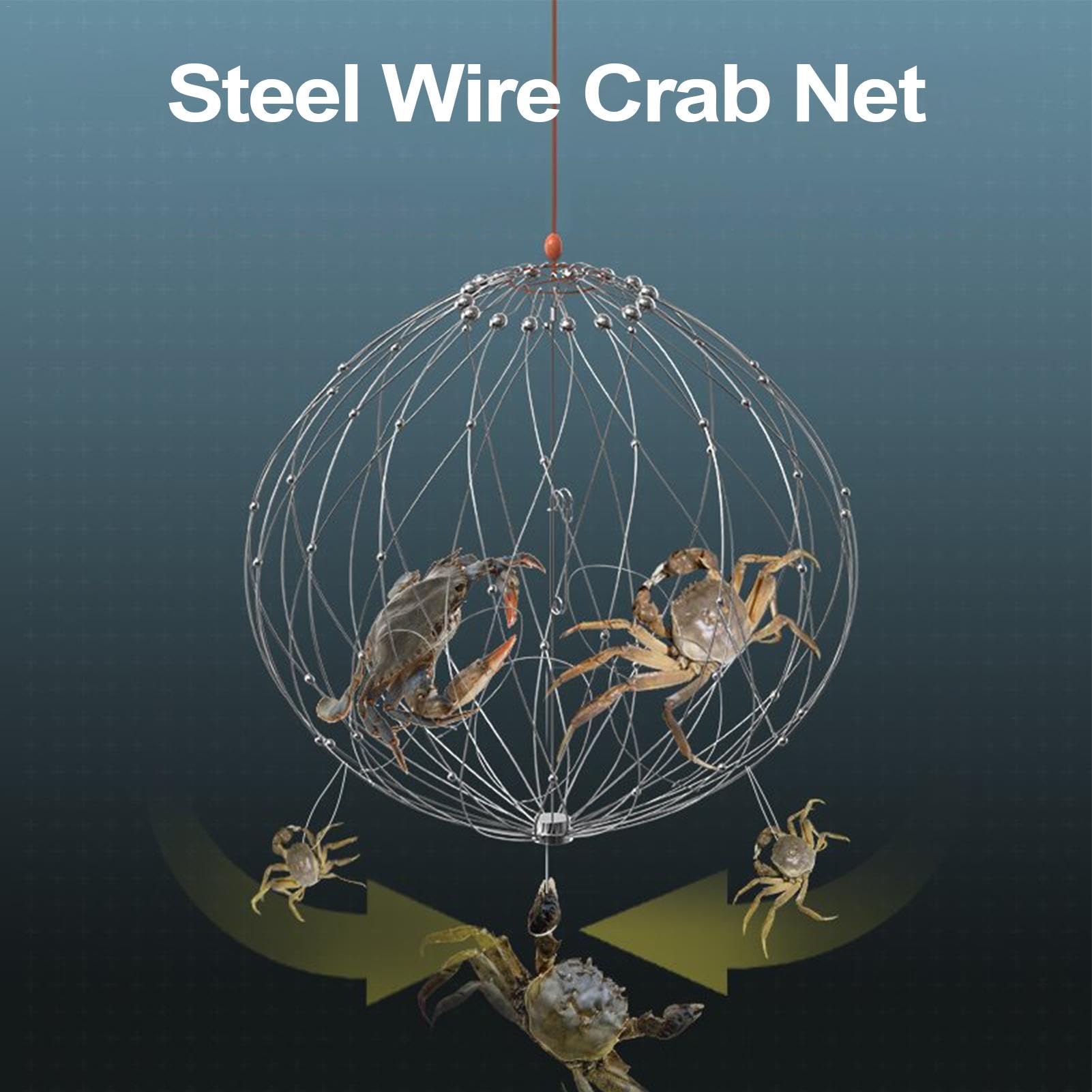 Shakven Crab Net 20-stand-wire; durable construction for safety