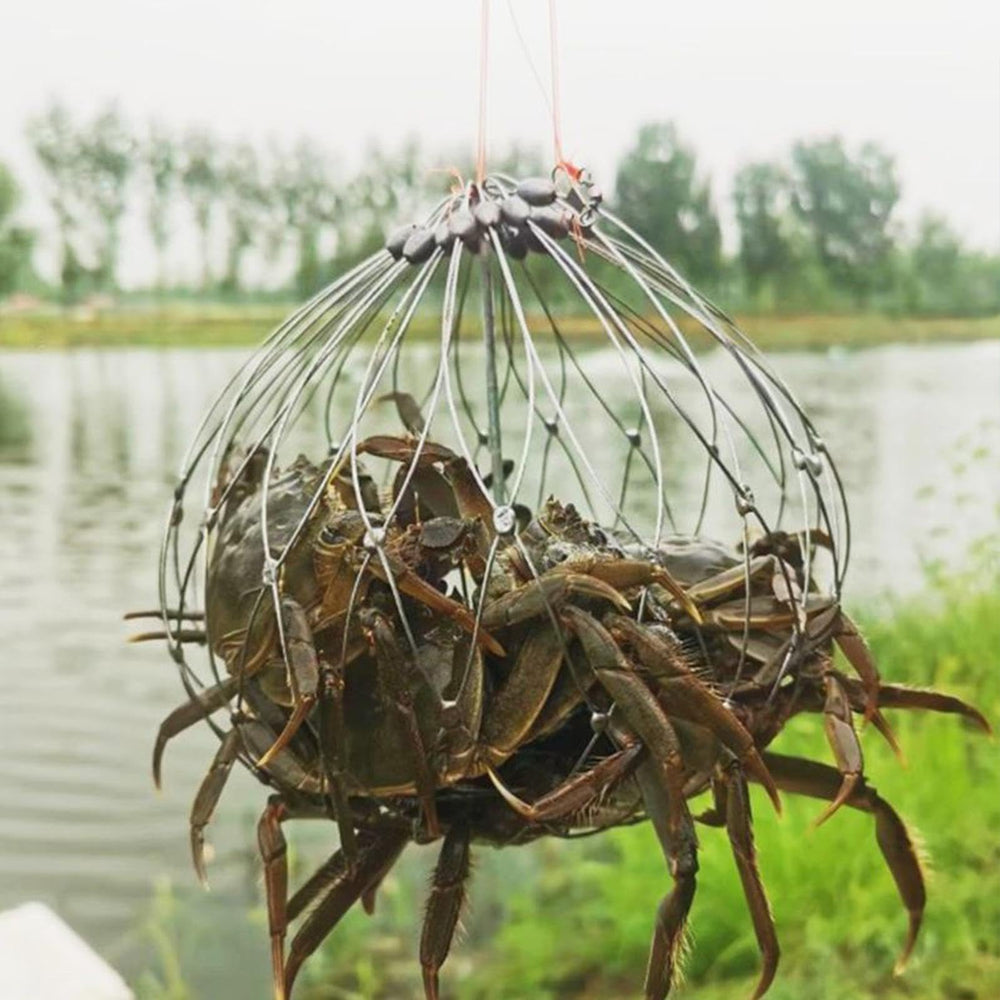 Shakven Crab Net automatic-opening; quick catch in tidal waters