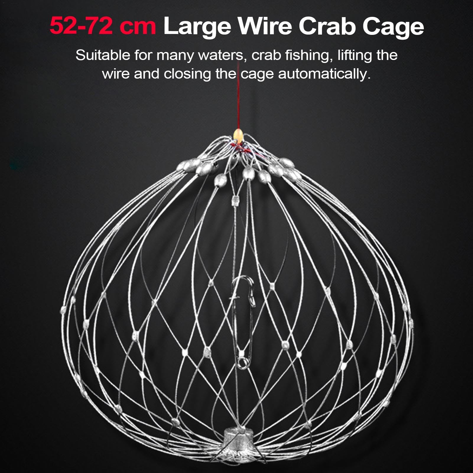 Shakven Crab Net oversized-bait-pins; enhanced attraction for seafood
