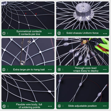 Shakven easy-to-carry crab net for quick setup by the shore or boat.
