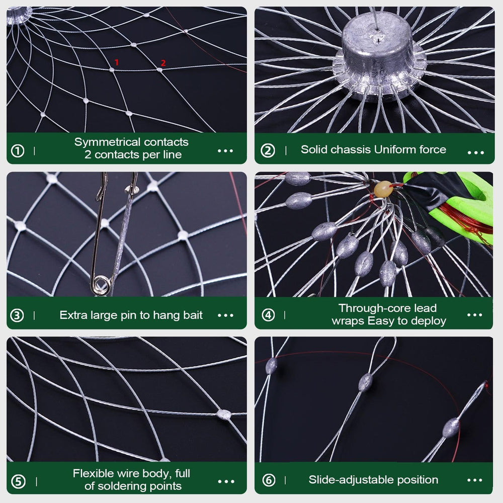 Shakven easy-to-carry crab net for quick setup by the shore or boat.