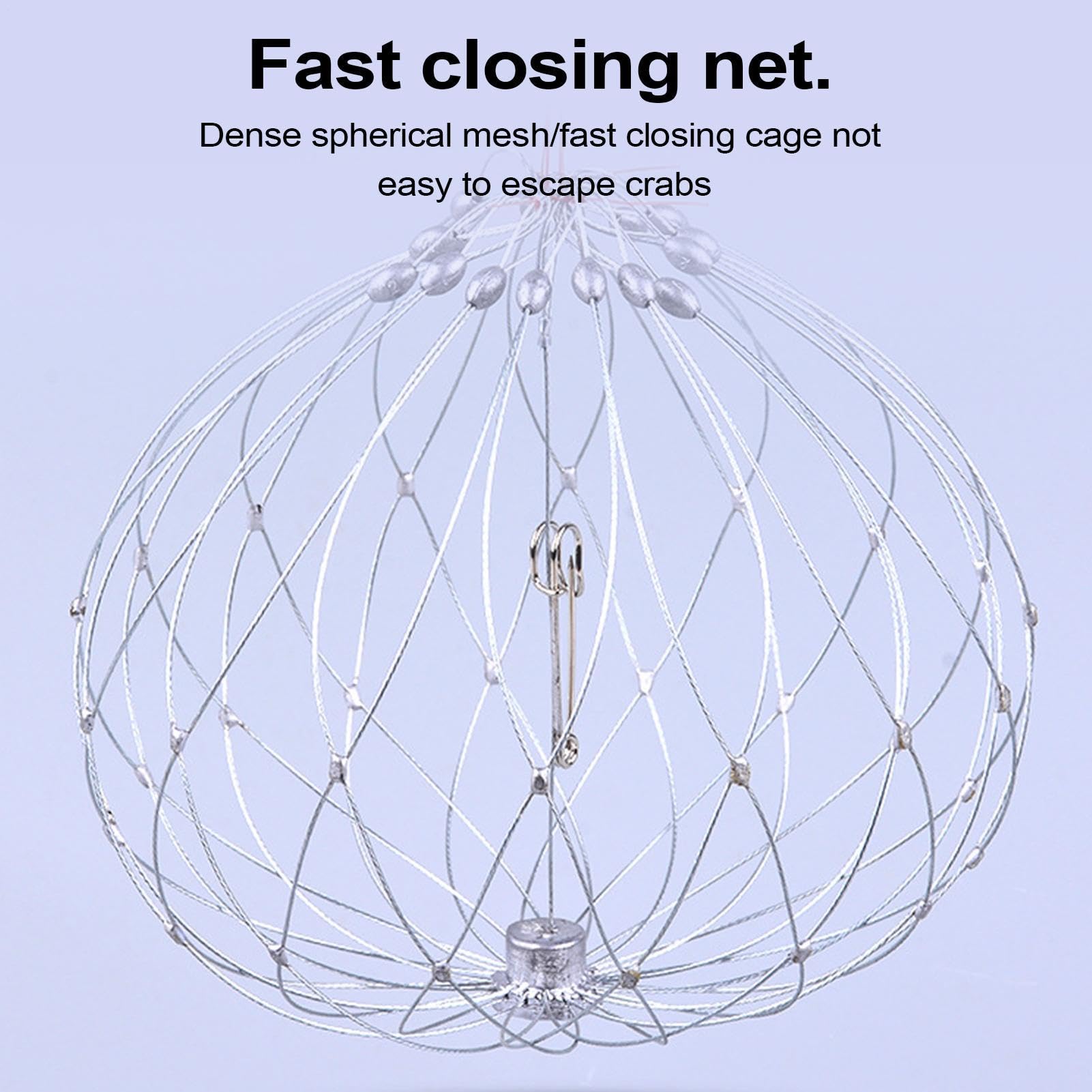 Shakven crab net available in 52, 62, or 72 cm sizes.
