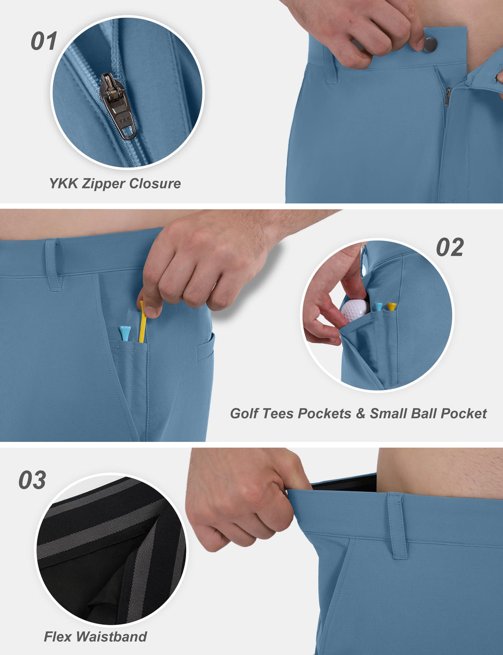 Shallowlulu golf shorts 7-10 inch length with wrinkle-resistant fabric for daily wear.