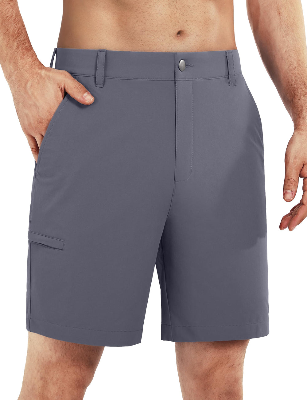 Shallowlulu men's golf shorts with stretch fabric for enhanced range of motion on course.