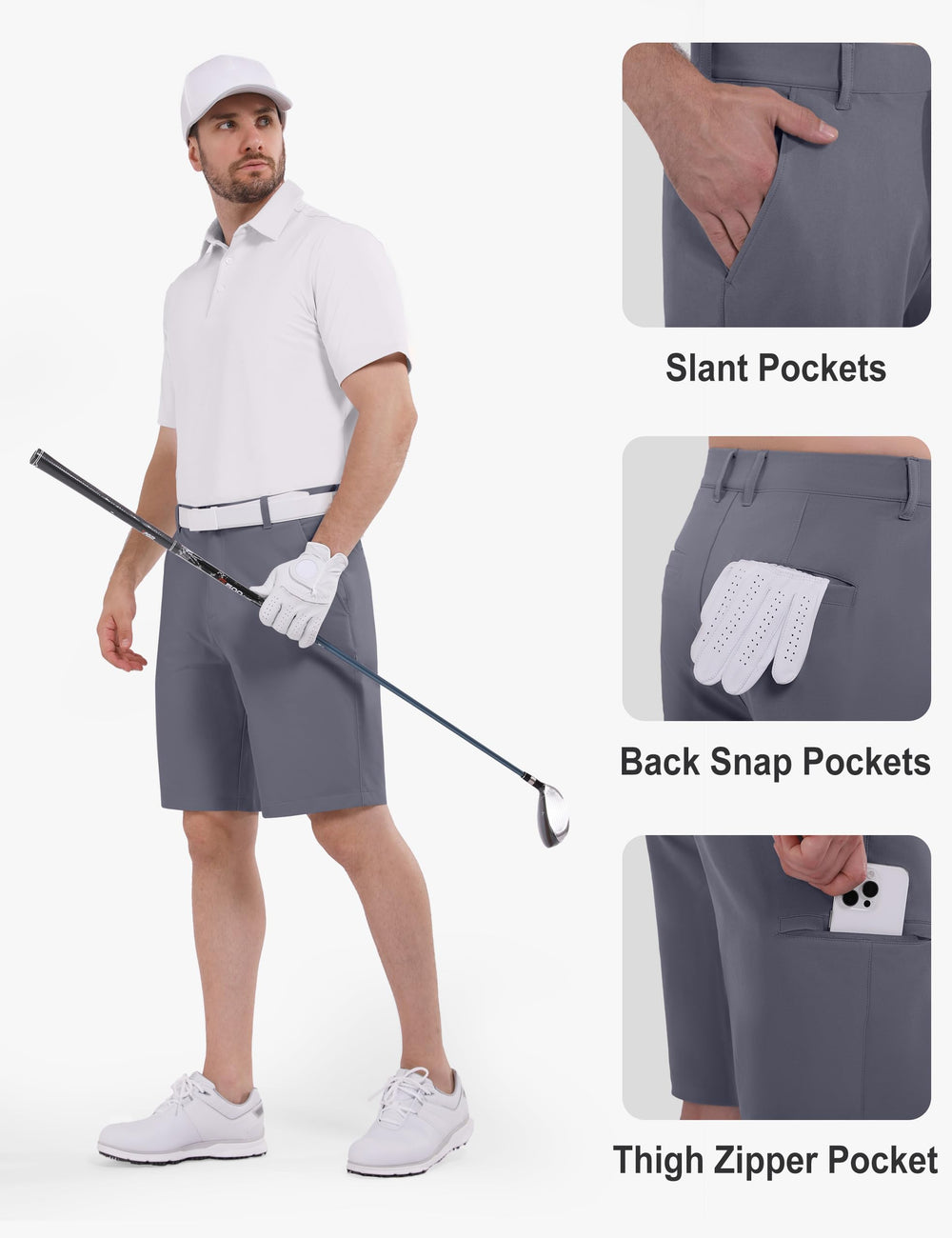 Shallowlulu multi-use shorts fit golf, work, travel with wrinkle-resistant fabric.