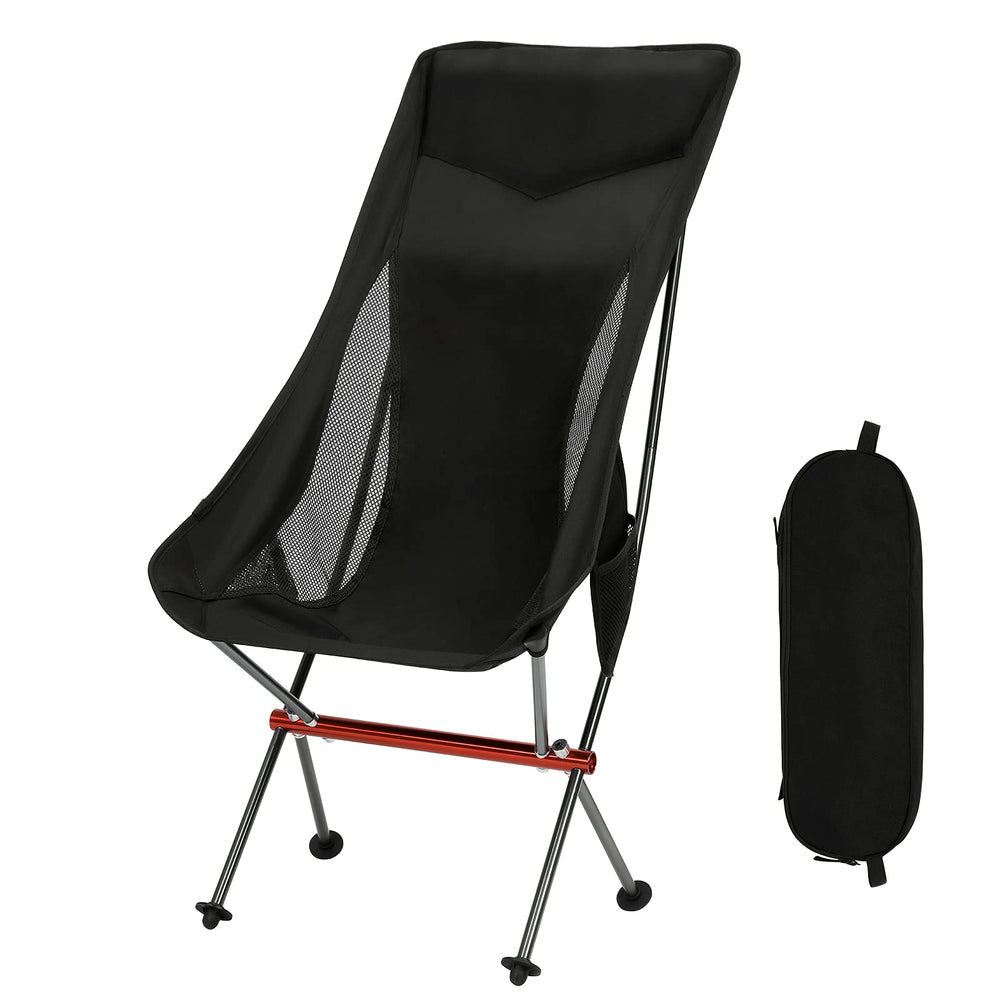 Shallwe camping chair aluminum-frame closeup highlighting sturdy all-aluminum frame for rugged use.