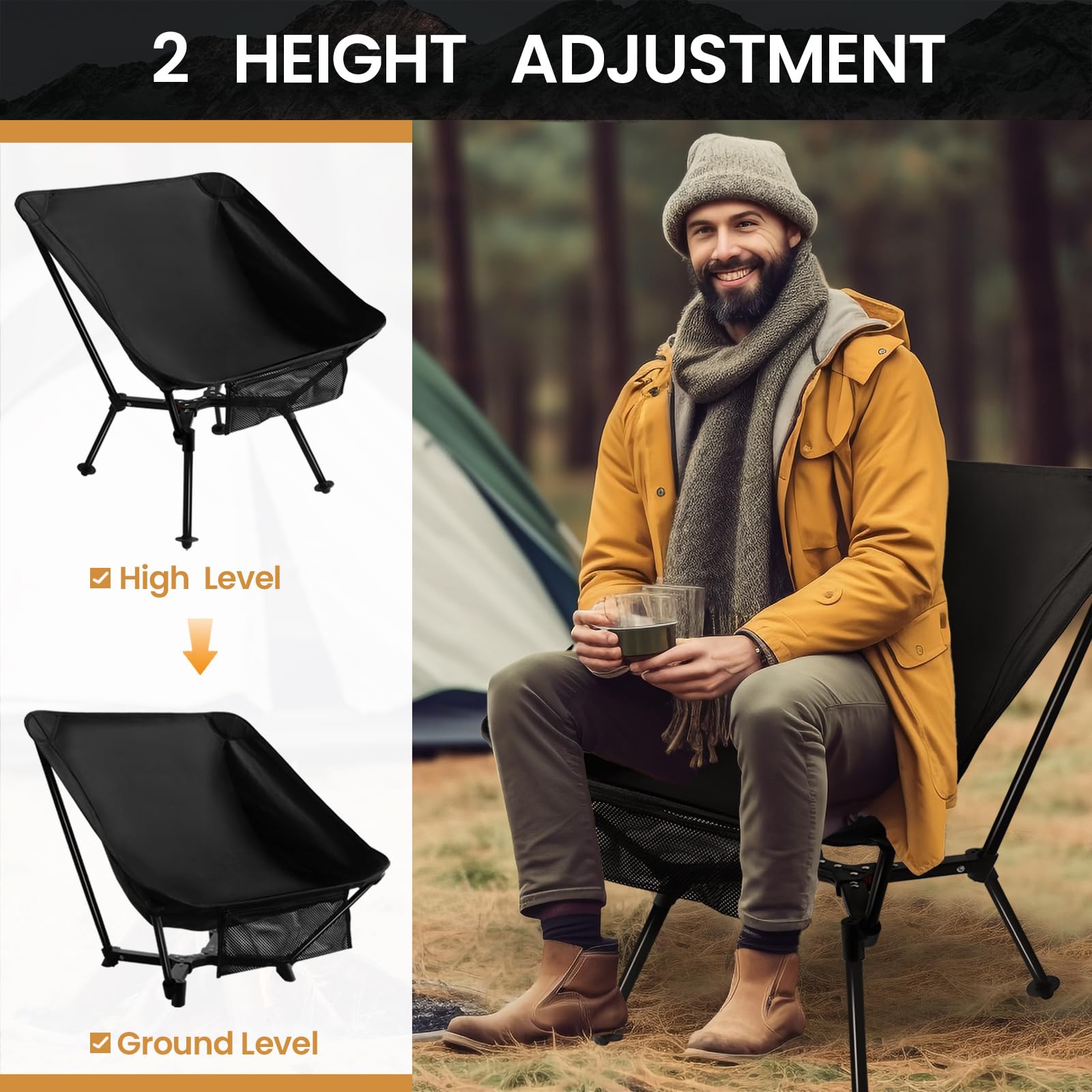 SHALLWE lightweight 3.7 lbs folds fast for effortless backpacking trips.