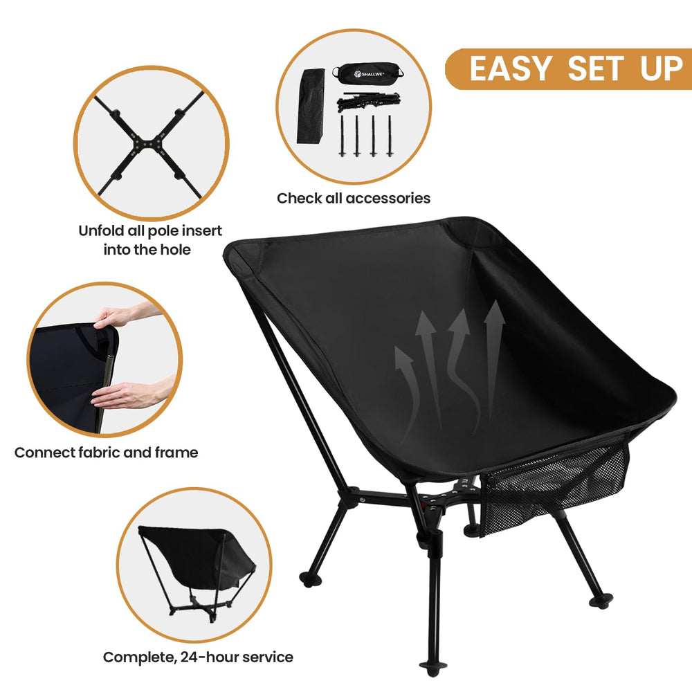 SHALLWE two-height options enable quick height adjustment for lounging or solo hikes.