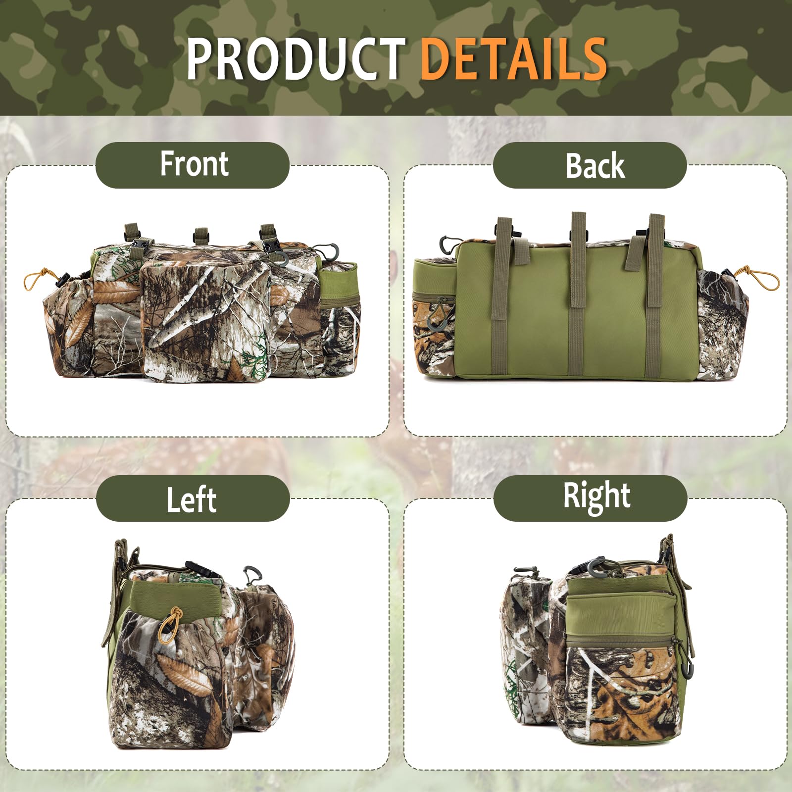 Shangyuan Tree Stand Hunting Bag durability is shown by PVC-reinforced structure in rugged conditions.