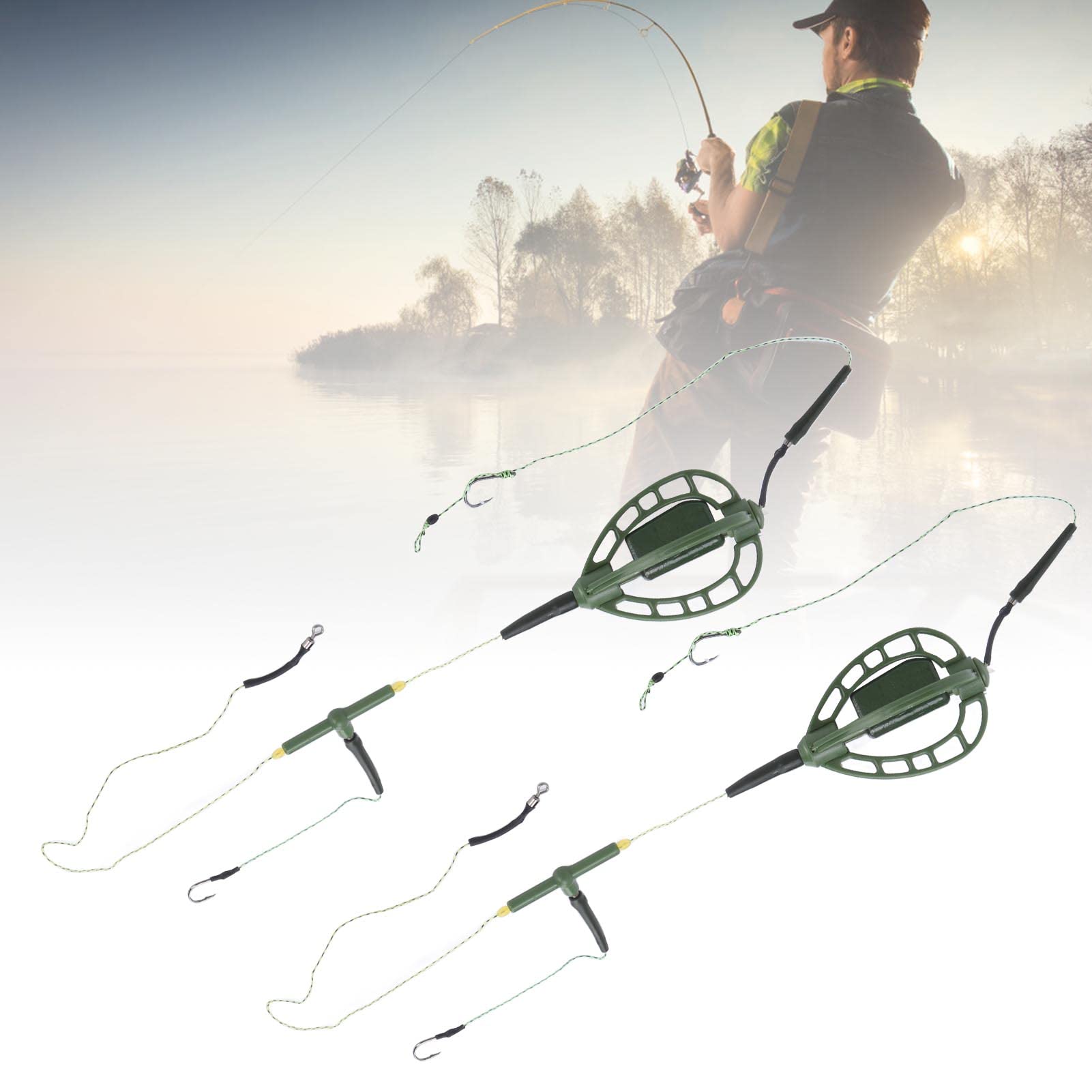 Bait cage with built-in weights for fast sinking