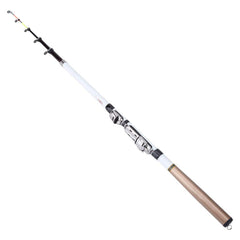 Shanrya telescopic fishing rod extended view, showcasing portability for river fishing.