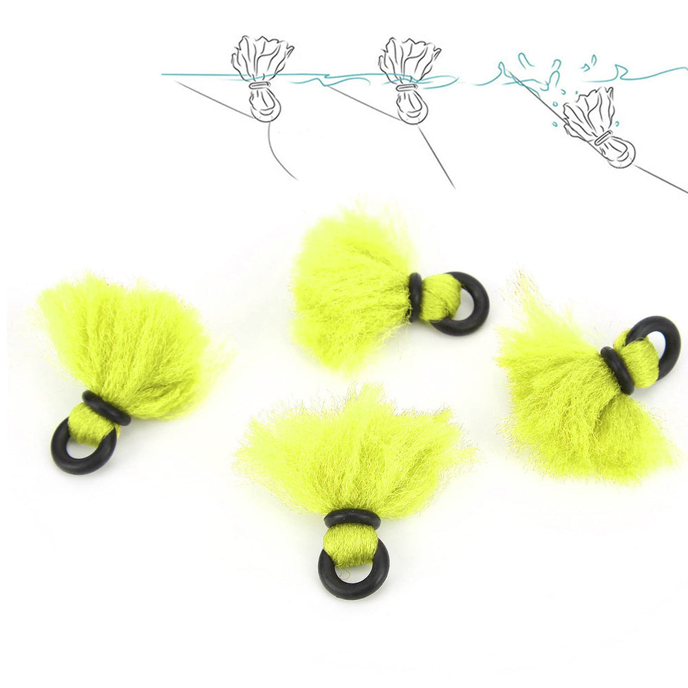Shanrya yarn strike indicator yellow with adjustable rubber O-rings for easy setup.
