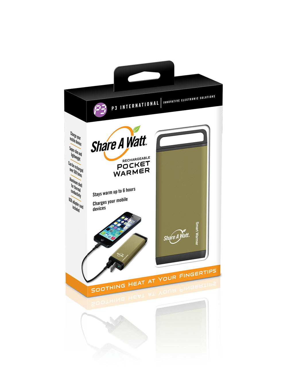 Share A Watt Smart Warmer compact travel design fits easily in bags
