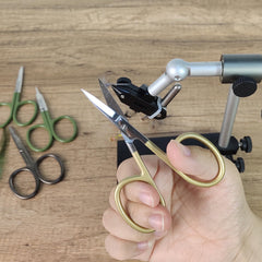 Close-up of the sharp straight blade on Shark Shooter scissor