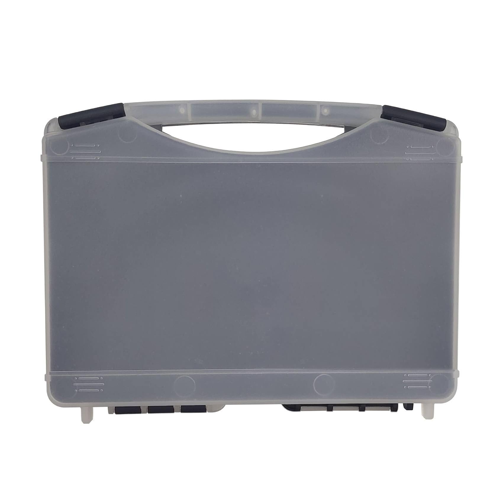 Black travel case with tools and protective foam lining