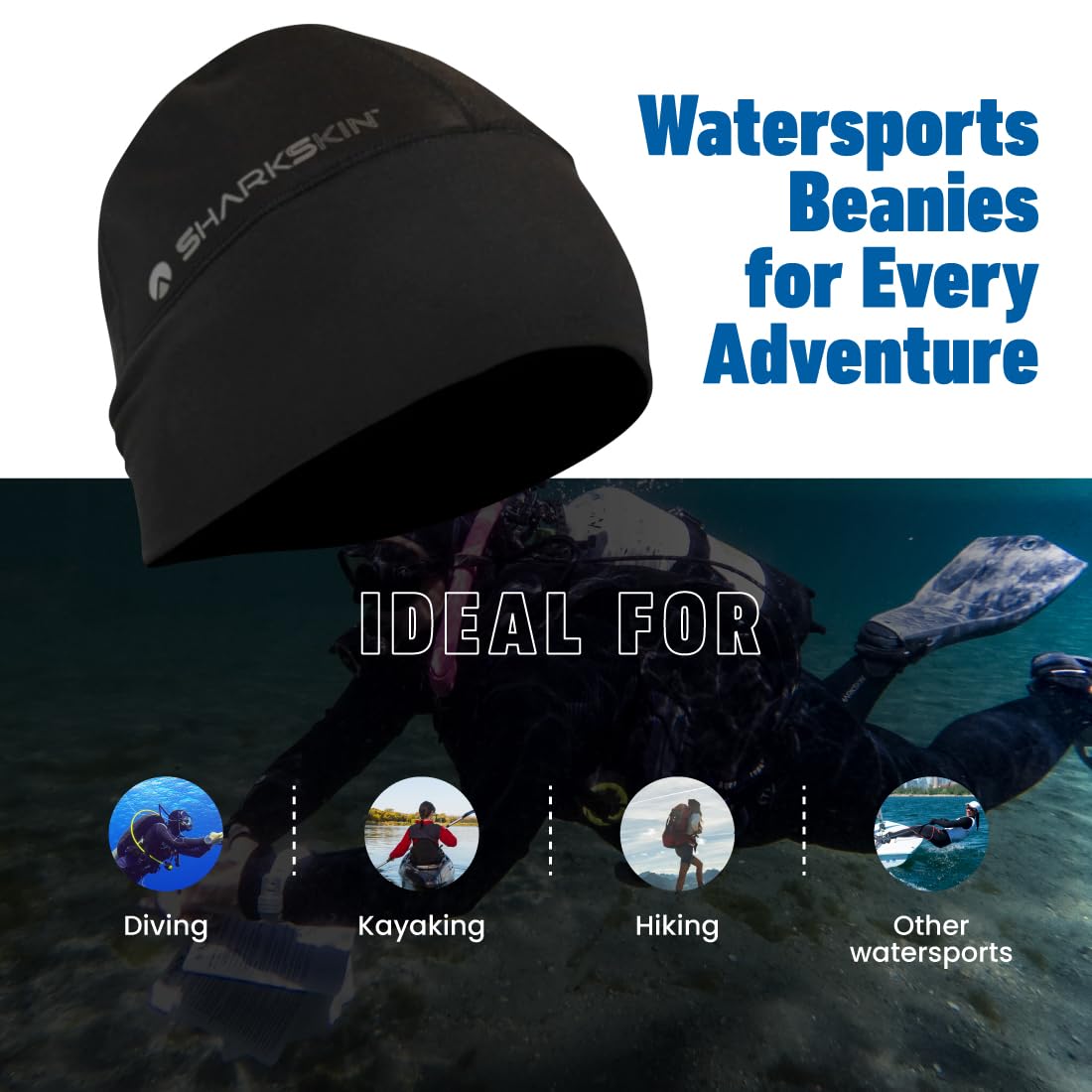Sharkskin Chillproof Beanie easy on-off design for quick wear