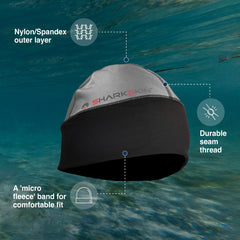 Sharkskin Chillproof Beanie folded for compact storage and layering.
