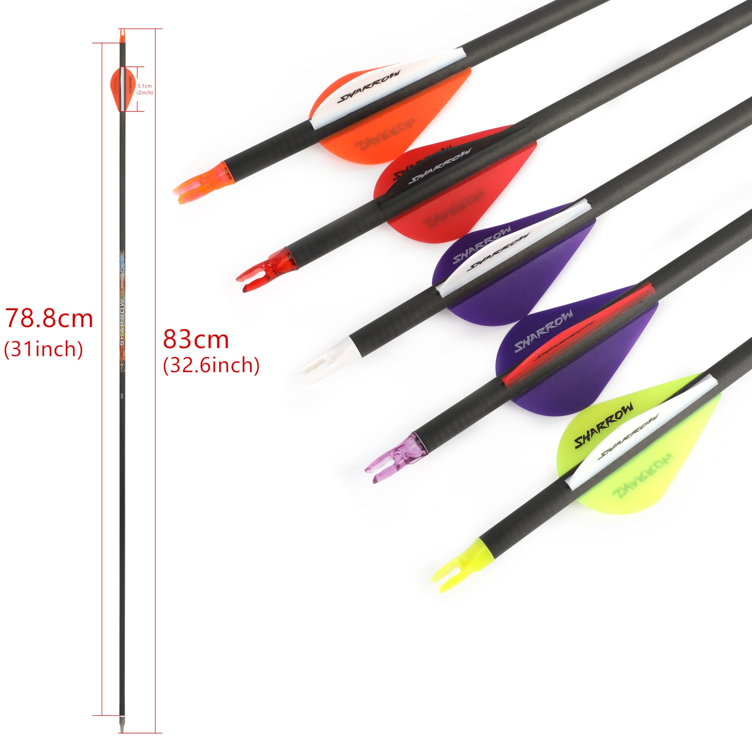 SHARROW packaging-6-12-pcs set for convenient purchase of multiple arrows.