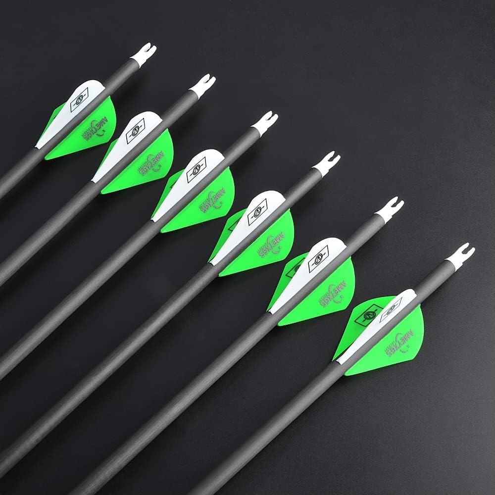 SHARROW 31 arrows with removable 100 grain tips for customized hunting and practice setups.