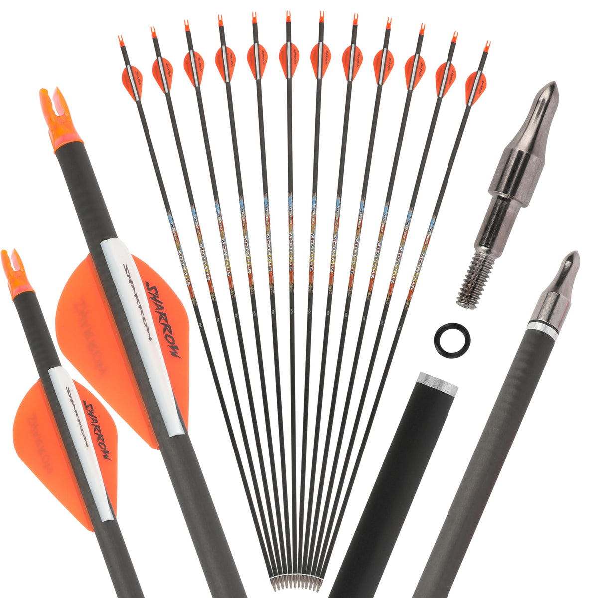 SHARROW 31-inch carbon arrow shaft with precision straightness for accuracy.