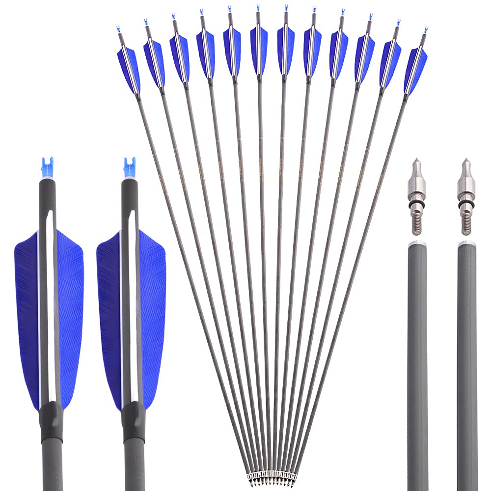 SHARROW 33-inch carbon arrow with 400 spine for precise hunting practice
