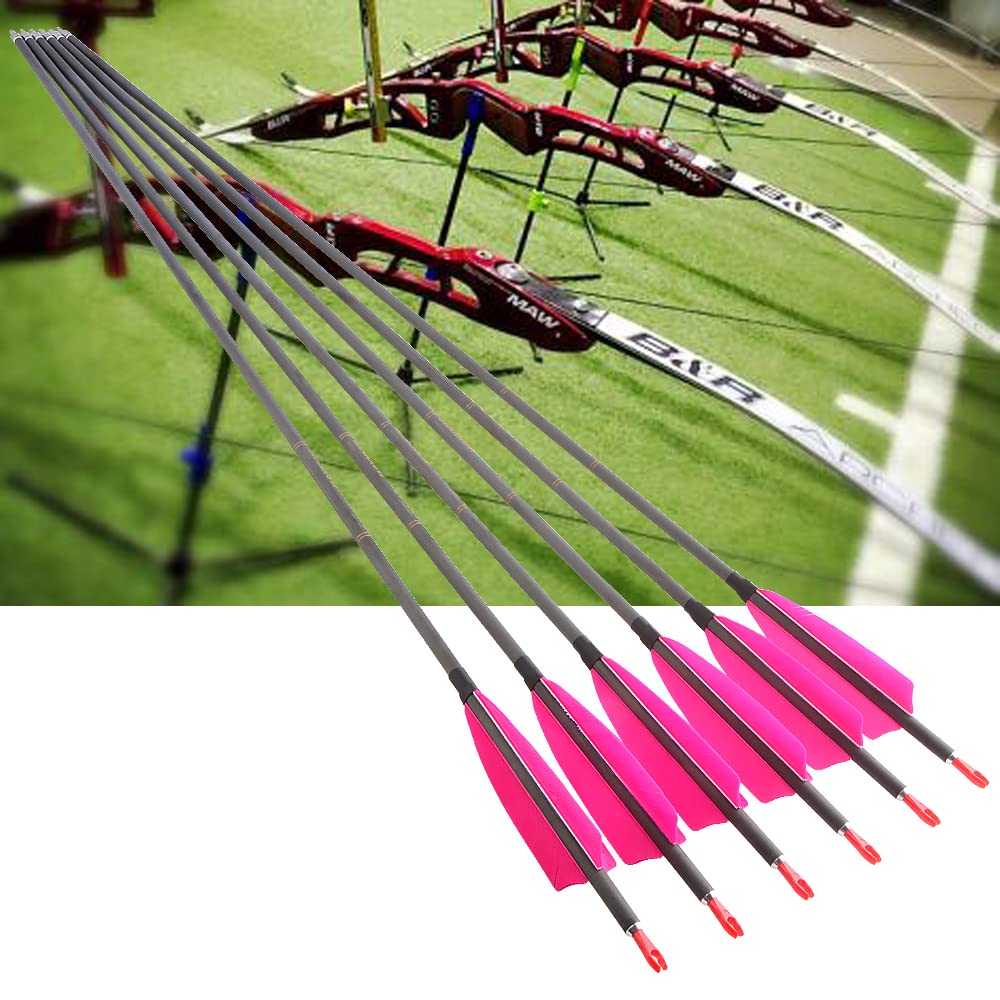 SHARROW pink 12-piece arrow set shown in packaging for easy field replacement