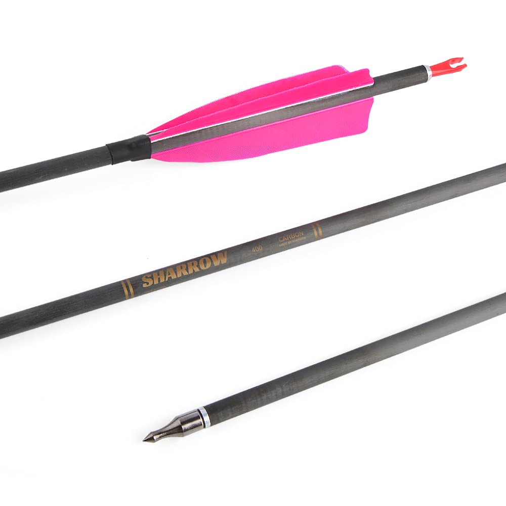 SHARROW 33-inch carbon arrows designed for hunting practice with low hand shock and fast flight