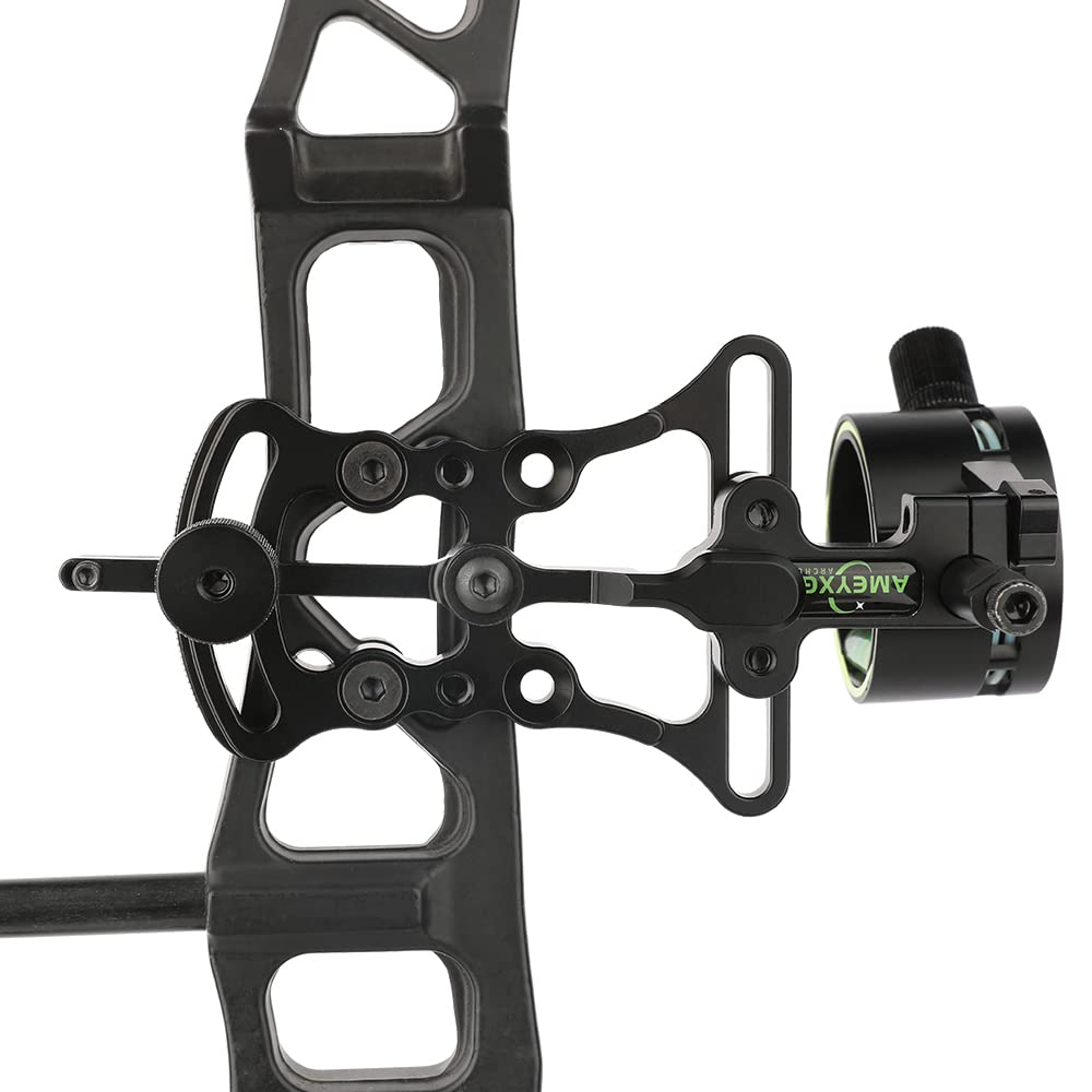 SHARROW bow sight 1-pin with lenses 4x/6x/8x for versatile ranges.
