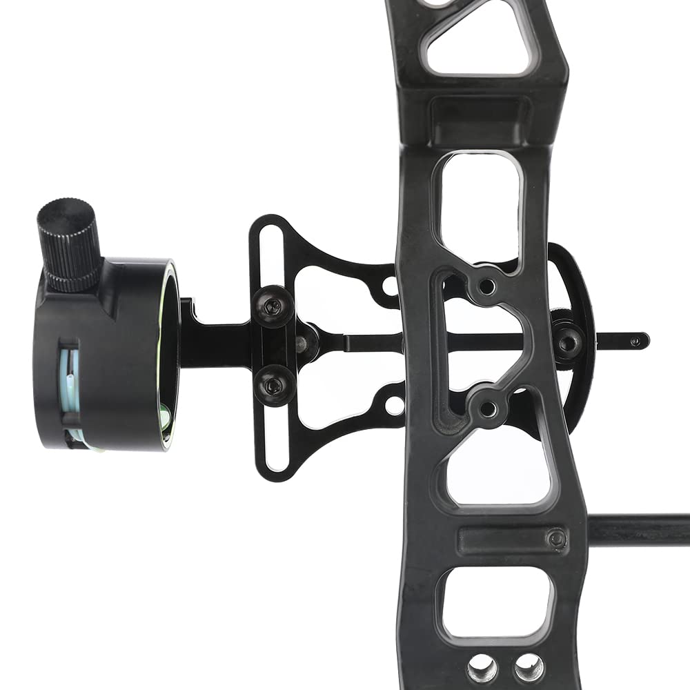 SHARROW archery bow sight 8x lens aids magnified aiming in challenging conditions.