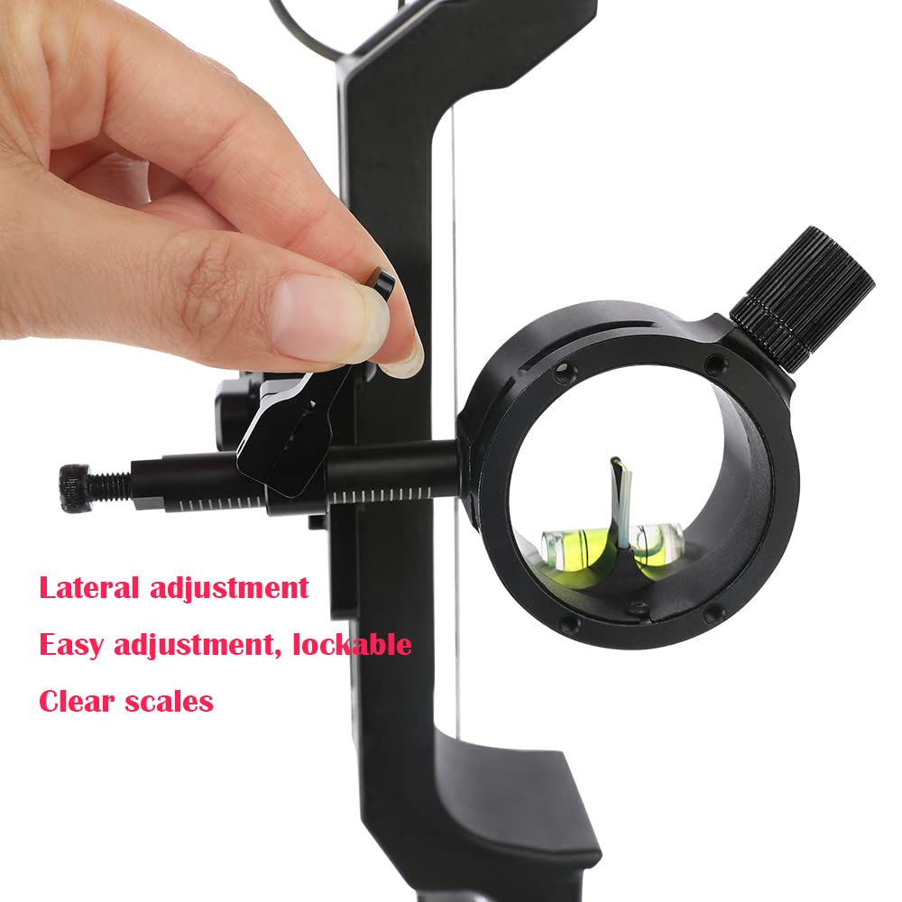 SHARROW bow sight fiber-optic pins 019 provide bright visibility in low light.