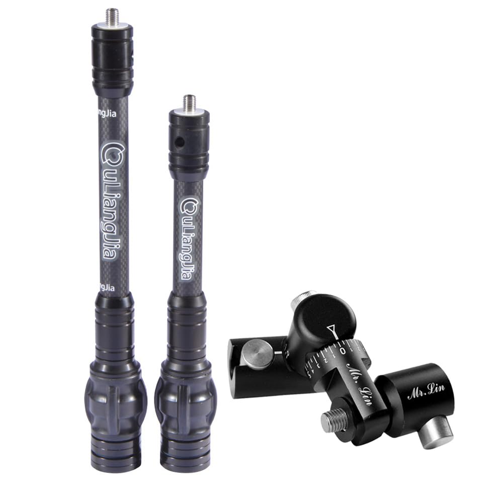 SHARROW bow stabilizer carbon core 6in reduces vibration for steadier aim.