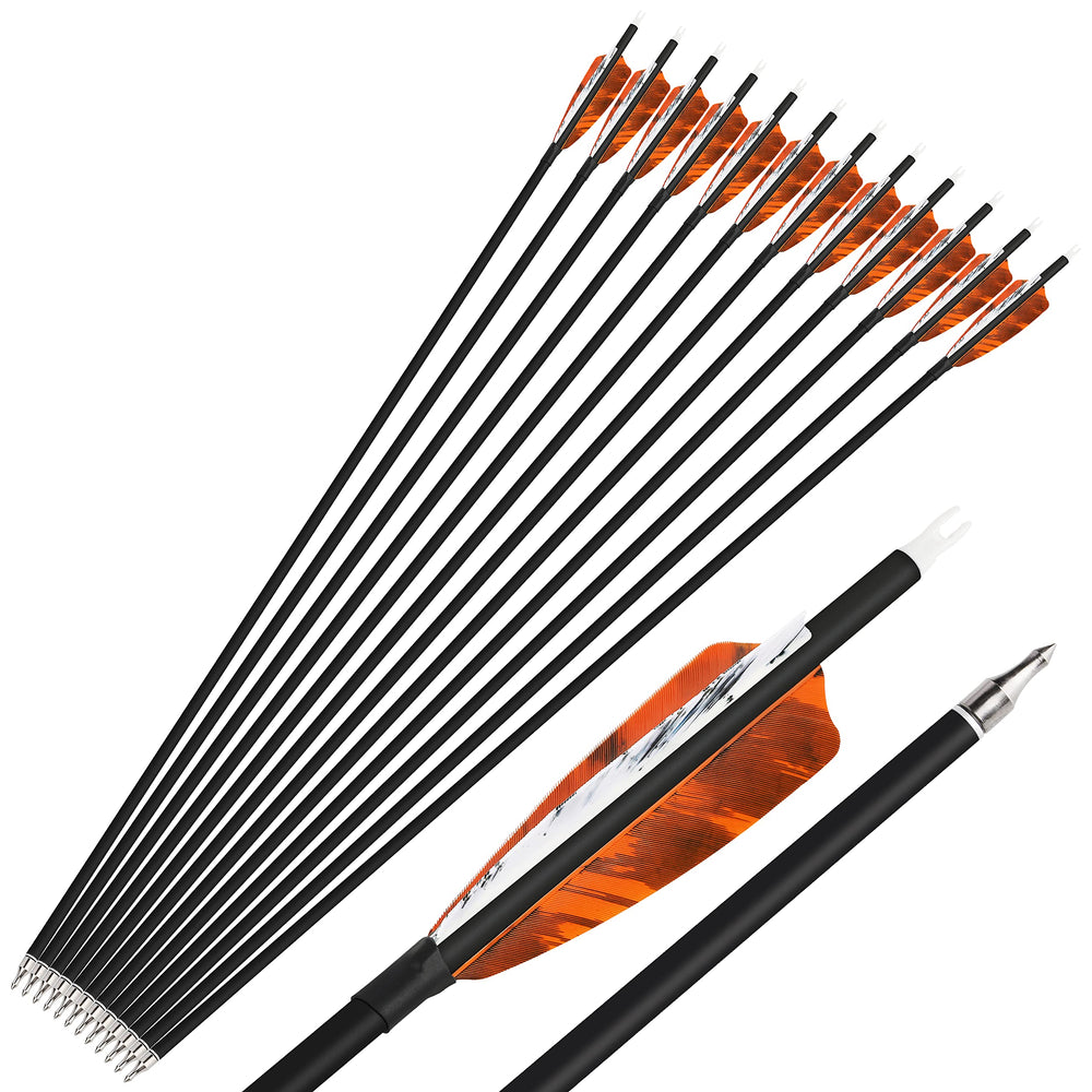 SHARROW carbon arrow 28inch with 4inch turkey feather for stable target practice.