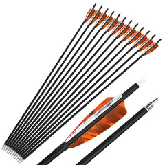 SHARROW carbon arrow 28inch with 4inch turkey feather for stable target practice.