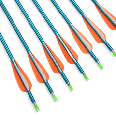 Green nocks on SHARROW arrows enable clear alignment with recurve and compound bows.