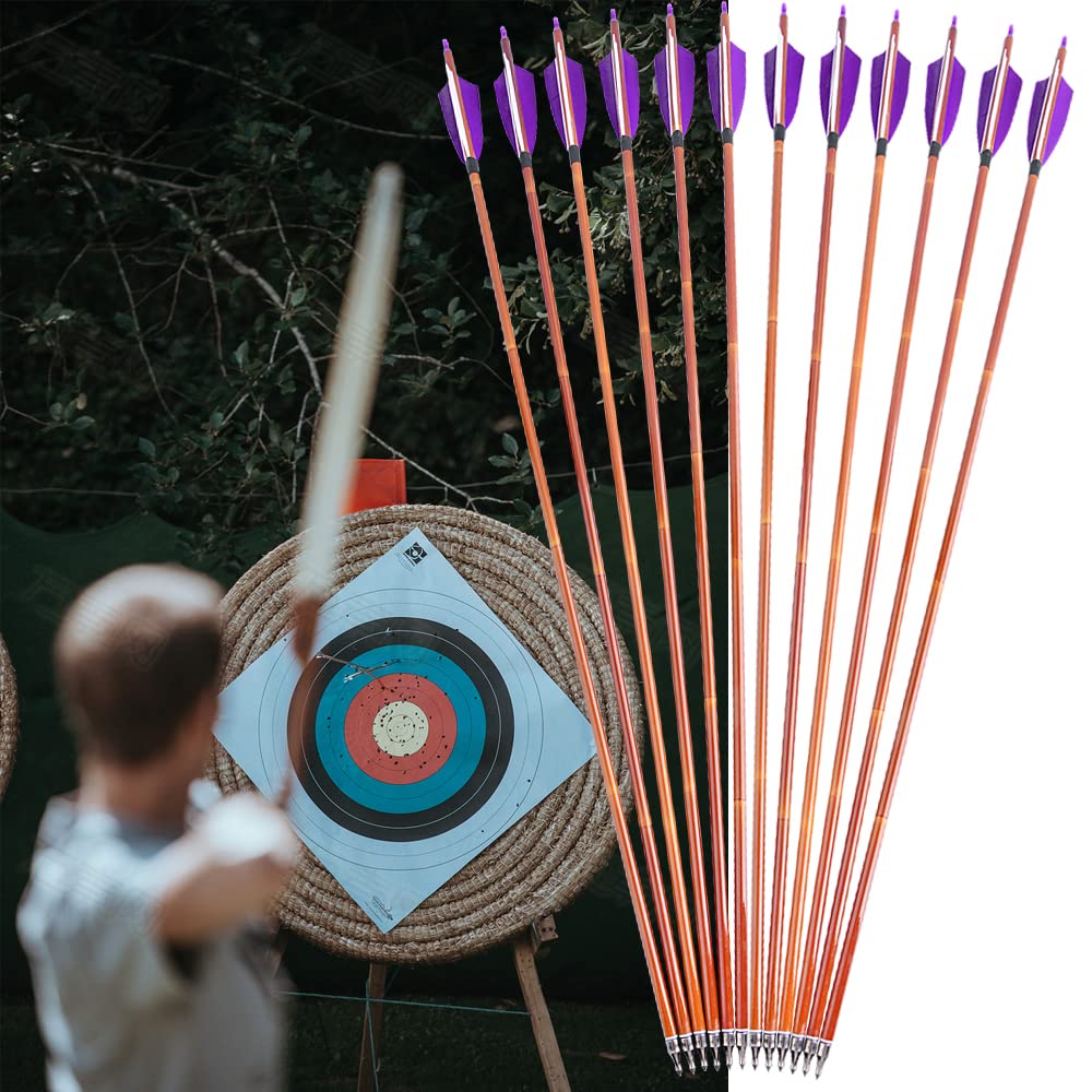 SHARROW natural turkey-feather fletching improves flight stability in wind.