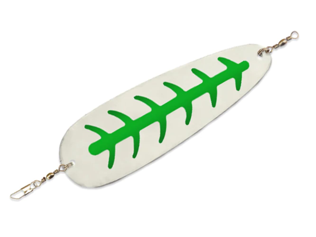 Shasta Tackle Sling Blade close-up Silver/Pink reveals reflective finish.